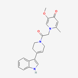 molecular formula C22H23N3O3 B1187784 1-{2-[4-(1H-indol-3-yl)-3,6-dihydropyridin-1(2H)-yl]-2-oxoethyl}-5-methoxy-2-methylpyridin-4(1H)-one 