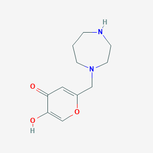 molecular formula C11H16N2O3 B1187785 2-(1,4-diazepan-1-ylmethyl)-5-hydroxy-4H-pyran-4-one 