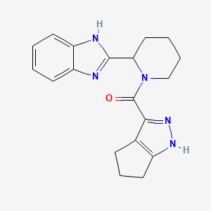 [2-(1H-benzimidazol-2-yl)piperidin-1-yl](2,4,5,6-tetrahydrocyclopenta[c]pyrazol-3-yl)methanone