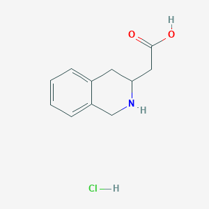 molecular formula C11H14ClNO2 B11877872 2-(1,2,3,4-Tetrahydroisoquinolin-3-yl)acetic acid hydrochloride CAS No. 1188265-30-6