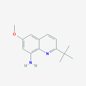 molecular formula C14H18N2O B11877891 8-Quinolinamine, 2-(1,1-dimethylethyl)-6-methoxy- CAS No. 655250-13-8