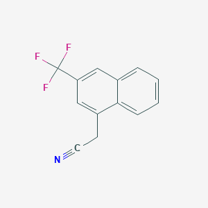 molecular formula C13H8F3N B11877902 2-(Trifluoromethyl)naphthalene-4-acetonitrile 