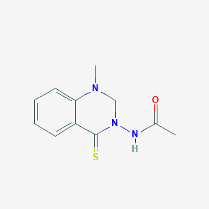 molecular formula C11H13N3OS B11877939 N-(1-Methyl-4-sulfanylidene-1,4-dihydroquinazolin-3(2H)-yl)acetamide CAS No. 106688-36-2