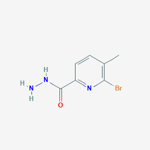 molecular formula C7H8BrN3O B11877953 6-Bromo-5-methylpicolinohydrazide 