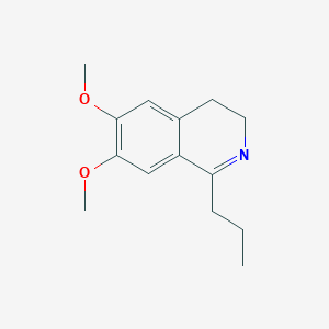 molecular formula C14H19NO2 B11877967 1-Propyl-3,4-dihydro-6,7-dimethoxyisoquinoline CAS No. 20232-58-0