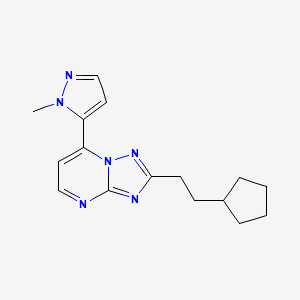 2-(2-cyclopentylethyl)-7-(1-methyl-1H-pyrazol-5-yl)[1,2,4]triazolo[1,5-a]pyrimidine