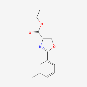 molecular formula C13H13NO3 B11877989 2-M-Tolyl-oxazole-4-carboxylic acid ethyl ester CAS No. 885273-19-8