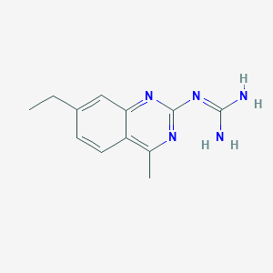 molecular formula C12H15N5 B11878033 2-(7-Ethyl-4-methylquinazolin-2-yl)guanidine 