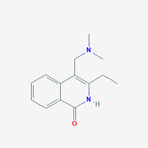 molecular formula C14H18N2O B11878123 4-((Dimethylamino)methyl)-3-ethylisoquinolin-1-ol 