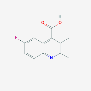 2-Ethyl-6-fluoro-3-methylquinoline-4-carboxylic acid