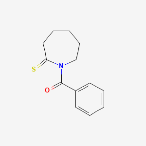 molecular formula C13H15NOS B11878135 Phenyl(2-thioxoazepan-1-yl)methanone 