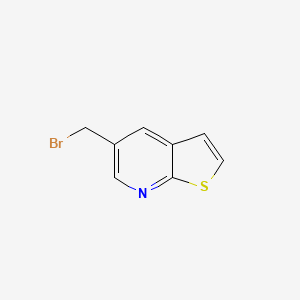 molecular formula C8H6BrNS B11878186 5-(Bromomethyl)thieno[2,3-b]pyridine 