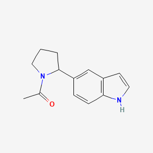 1-(2-(1H-Indol-5-yl)pyrrolidin-1-yl)ethanone