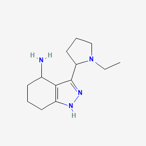 3-(1-Ethylpyrrolidin-2-yl)-4,5,6,7-tetrahydro-1H-indazol-4-amine