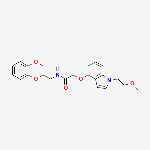 N-(2,3-dihydro-1,4-benzodioxin-2-ylmethyl)-2-{[1-(2-methoxyethyl)-1H-indol-4-yl]oxy}acetamide