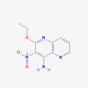 molecular formula C10H10N4O3 B11878222 2-Ethoxy-3-nitro-1,5-naphthyridin-4-amine CAS No. 89276-21-1