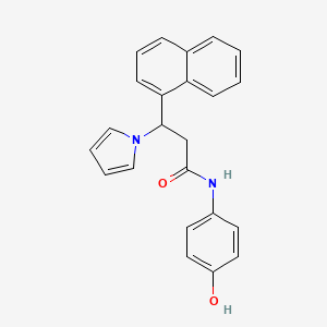 molecular formula C23H20N2O2 B1187828 N-(4-hydroxyphenyl)-3-(naphthalen-1-yl)-3-(1H-pyrrol-1-yl)propanamide 