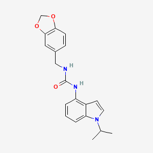 molecular formula C20H21N3O3 B1187829 1-(1,3-benzodioxol-5-ylmethyl)-3-[1-(propan-2-yl)-1H-indol-4-yl]urea 