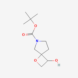 molecular formula C11H19NO4 B11878341 tert-Butyl 3-hydroxy-1-oxa-6-azaspiro[3.4]octane-6-carboxylate 