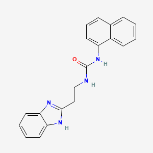 molecular formula C20H18N4O B1187837 1-[2-(1H-benzimidazol-2-yl)ethyl]-3-naphthalen-1-ylurea 