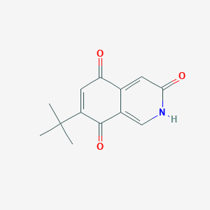 molecular formula C13H13NO3 B11878378 7-tert-Butylisoquinoline-3,5,8(2H)-trione CAS No. 113681-06-4