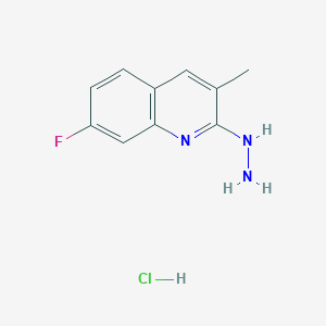 7-Fluoro-2-hydrazino-3-methylquinoline hydrochloride