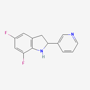 5,7-Difluoro-2-(pyridin-3-yl)indoline