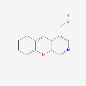 molecular formula C14H15NO2 B11878474 (1-methyl-7,8-dihydro-6H-chromeno[2,3-c]pyridin-4-yl)methanol CAS No. 59050-87-2