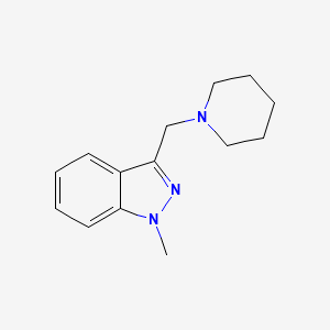 molecular formula C14H19N3 B11878517 1-Methyl-3-(piperidin-1-ylmethyl)-1H-indazole 