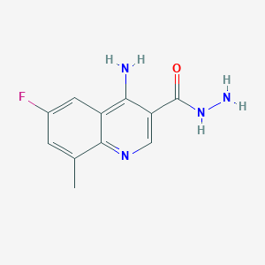 4-Amino-6-fluoro-8-methylquinoline-3-carbohydrazide