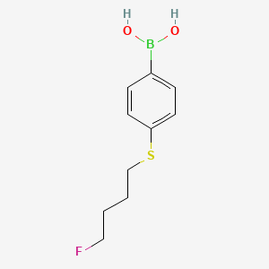 molecular formula C10H14BFO2S B11878555 4-(4-Fluoro-butylsulfanyl)-benzeneboronic acid CAS No. 958451-97-3