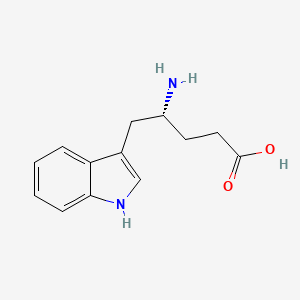 molecular formula C13H16N2O2 B11878574 (R)-4-Amino-5-(1H-indol-3-yl)pentanoic acid 