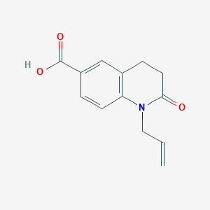 molecular formula C13H13NO3 B11878624 1-Allyl-2-oxo-1,2,3,4-tetrahydroquinoline-6-carboxylic acid CAS No. 88371-26-0