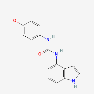 molecular formula C16H15N3O2 B1187864 1-(1H-indol-4-yl)-3-(4-methoxyphenyl)urea 