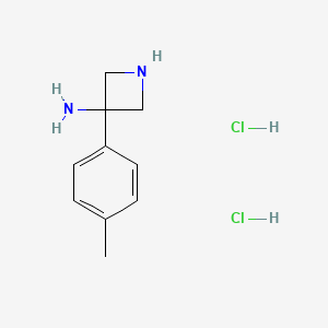 molecular formula C10H16Cl2N2 B11878646 3-(p-Tolyl)azetidin-3-amine dihydrochloride 