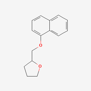 molecular formula C15H16O2 B11878648 Furan, tetrahydro-2-[(1-naphthalenyloxy)methyl]- CAS No. 828254-85-9