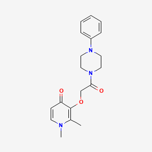molecular formula C19H23N3O3 B1187865 1,2-dimethyl-3-(2-oxo-2-(4-phenylpiperazin-1-yl)ethoxy)pyridin-4(1H)-one 