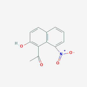 molecular formula C12H9NO4 B11878692 1-(2-Hydroxy-8-nitronaphthalen-1-yl)ethan-1-one CAS No. 848623-79-0