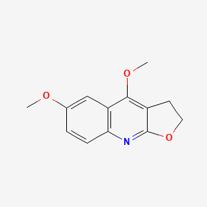 molecular formula C13H13NO3 B11878700 4,6-Dimethoxy-2,3-dihydrofuro[2,3-b]quinoline CAS No. 7630-56-0