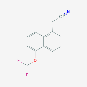 molecular formula C13H9F2NO B11878708 1-(Difluoromethoxy)naphthalene-5-acetonitrile 