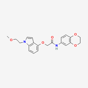 N-(2,3-dihydro-1,4-benzodioxin-6-yl)-2-{[1-(2-methoxyethyl)-1H-indol-4-yl]oxy}acetamide