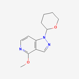 molecular formula C12H15N3O2 B11878737 4-Methoxy-1-(tetrahydro-2H-pyran-2-yl)-1H-pyrazolo[4,3-c]pyridine 