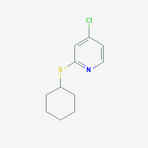 molecular formula C11H14ClNS B11878741 4-Chloro-2-(cyclohexylthio)pyridine CAS No. 1346707-38-7