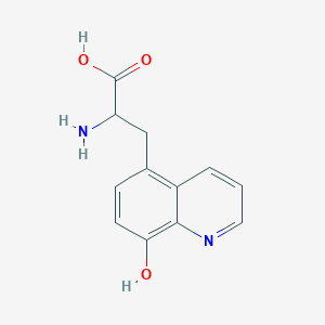 molecular formula C12H12N2O3 B11878755 2-Amino-3-(8-hydroxyquinolin-5-yl)propanoic acid 