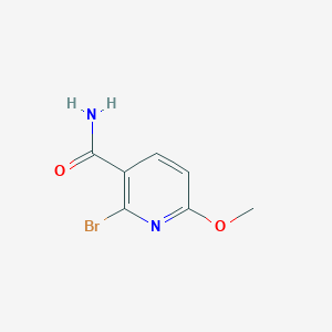 molecular formula C7H7BrN2O2 B11878793 2-Bromo-6-methoxynicotinamide 