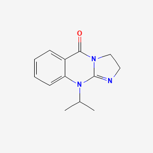 molecular formula C13H15N3O B11878799 10-Isopropyl-2,3-dihydroimidazo[2,1-b]quinazolin-5(10H)-one CAS No. 55536-45-3