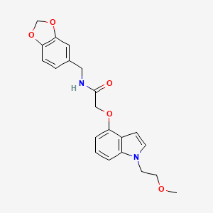 N-(1,3-benzodioxol-5-ylmethyl)-2-{[1-(2-methoxyethyl)-1H-indol-4-yl]oxy}acetamide