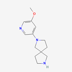 molecular formula C13H19N3O B11878803 2,7-Diazaspiro[4.4]nonane, 2-(5-methoxy-3-pyridinyl)- CAS No. 646056-52-2