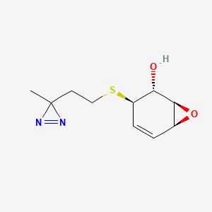 molecular formula C10H14N2O2S B11878812 (1R,2R,3R,6S)-3-((2-(3-Methyl-3H-diazirin-3-yl)ethyl)thio)-7-oxabicyclo[4.1.0]hept-4-en-2-ol 