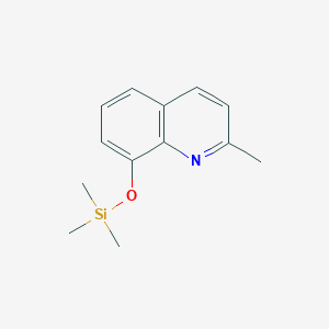 molecular formula C13H17NOSi B11878820 2-Methyl-8-((trimethylsilyl)oxy)quinoline 